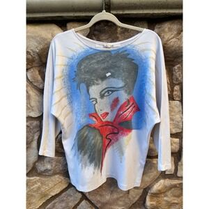 Vintage Blowout Sweatshirt Women's Large 80s Dolman SleeveLightweight
